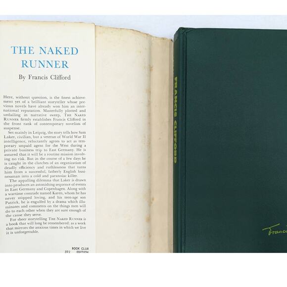 Naked Runner By Francis Clifford Vintage Spy Novel Mystery Early Edition 1966 - Picture 2 of 16